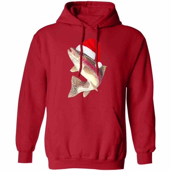 Santa fish hoodie red