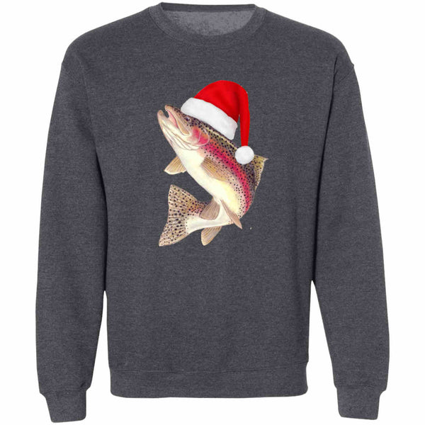 Santa fish sweatshirt dark-heather
