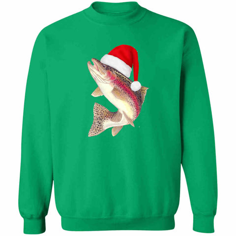 Santa fish sweatshirt irish-green