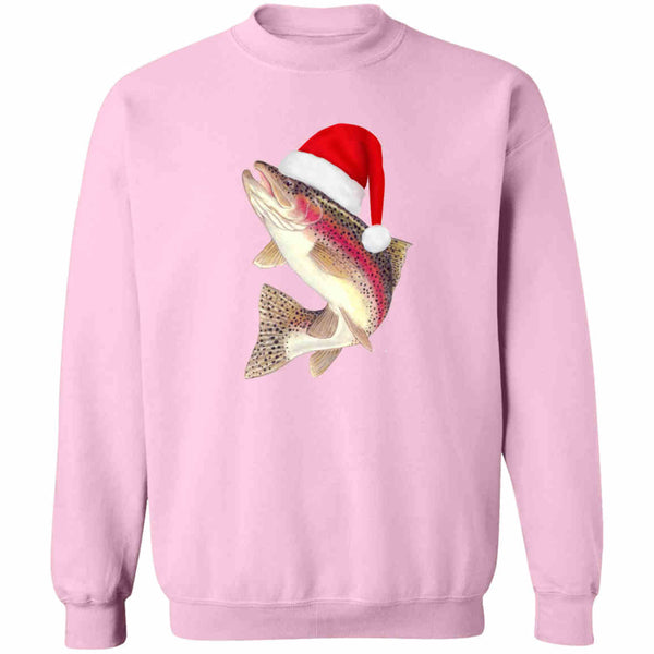 Santa fish sweatshirt light-pink