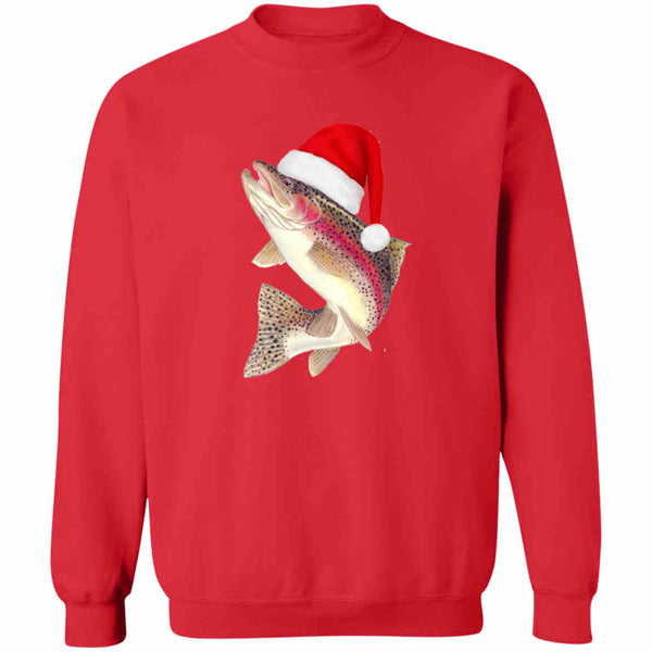 Santa fish sweatshirt red
