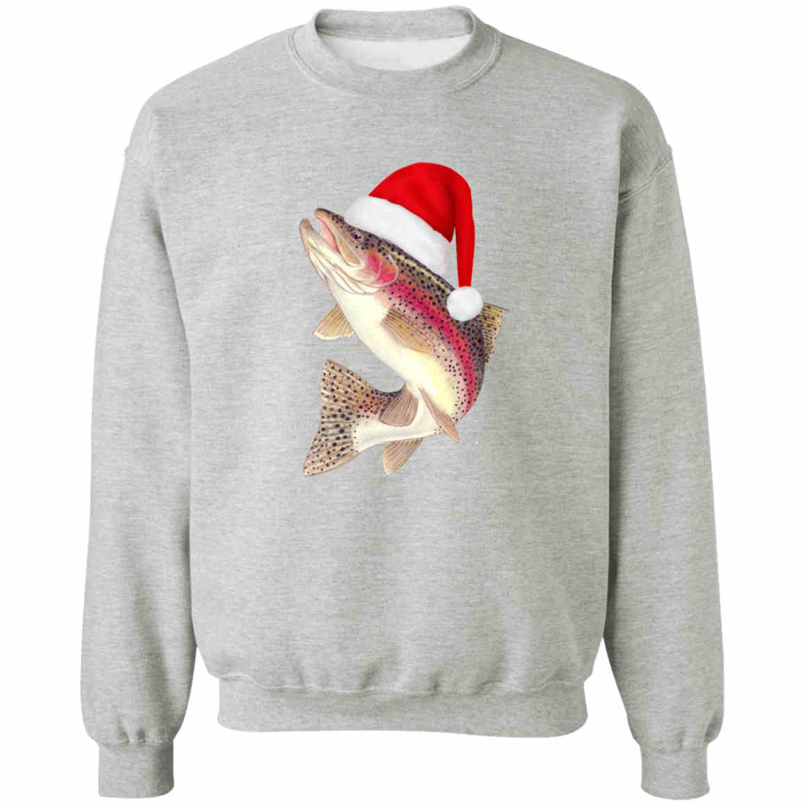 Santa fish sweatshirt sport-grey