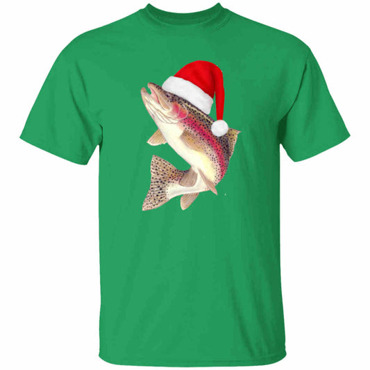 Santa fish hoodie irish-green