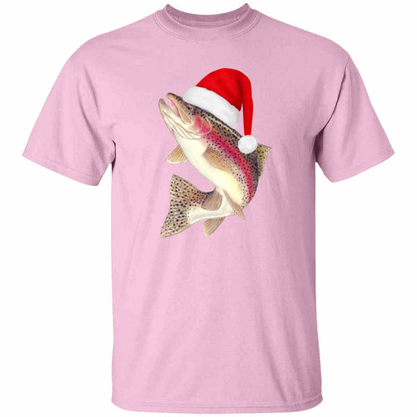 Santa fish hoodie light-pink