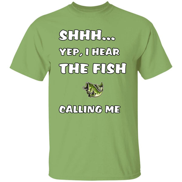 Shhh yep i hear the fish calling me t-shirt kiwi