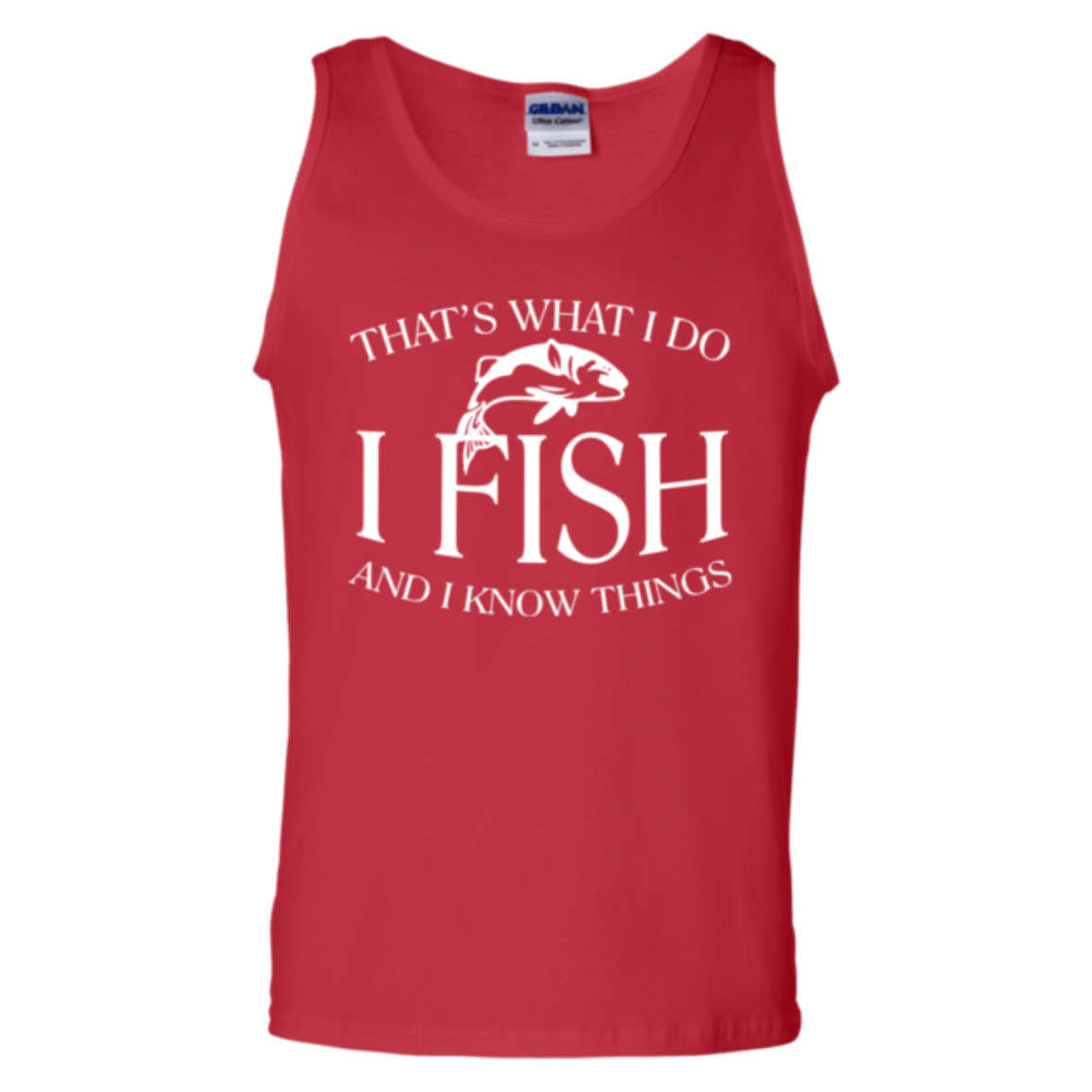 That's what i do i fish and i know things tank top red b