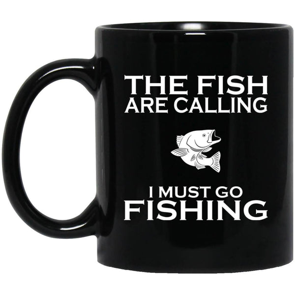 The Fish Are Calling Black Mug c