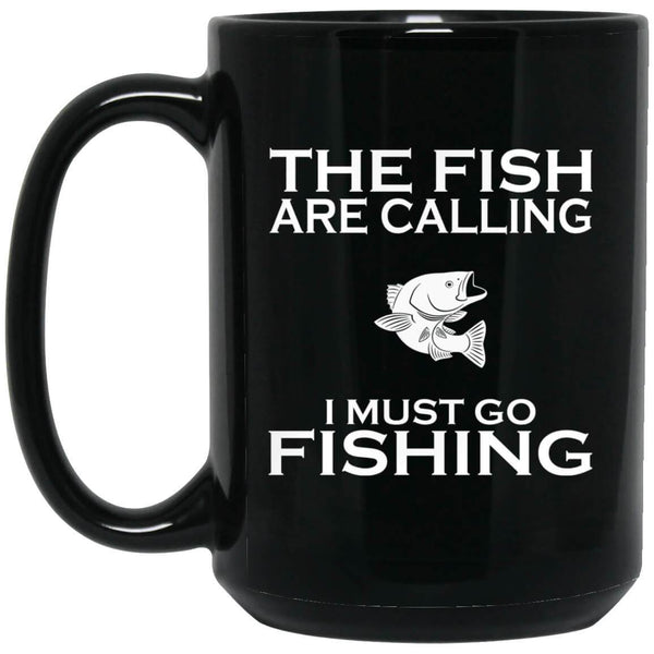 The Fish Are Calling Black Mug c
