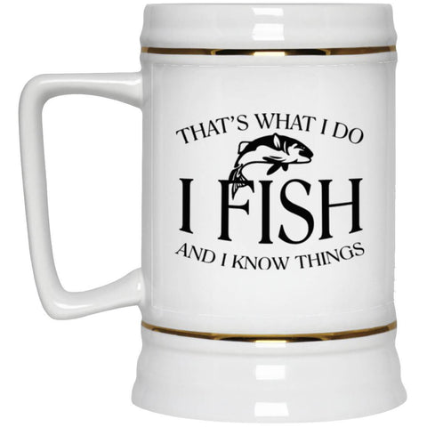 That's What I Do White Beer Stein a