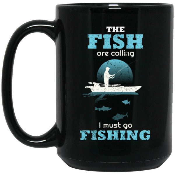 The Fish Are Calling Black Mug a