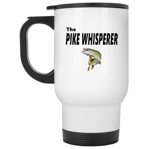 The Pike Whisperer White Travel Mug
