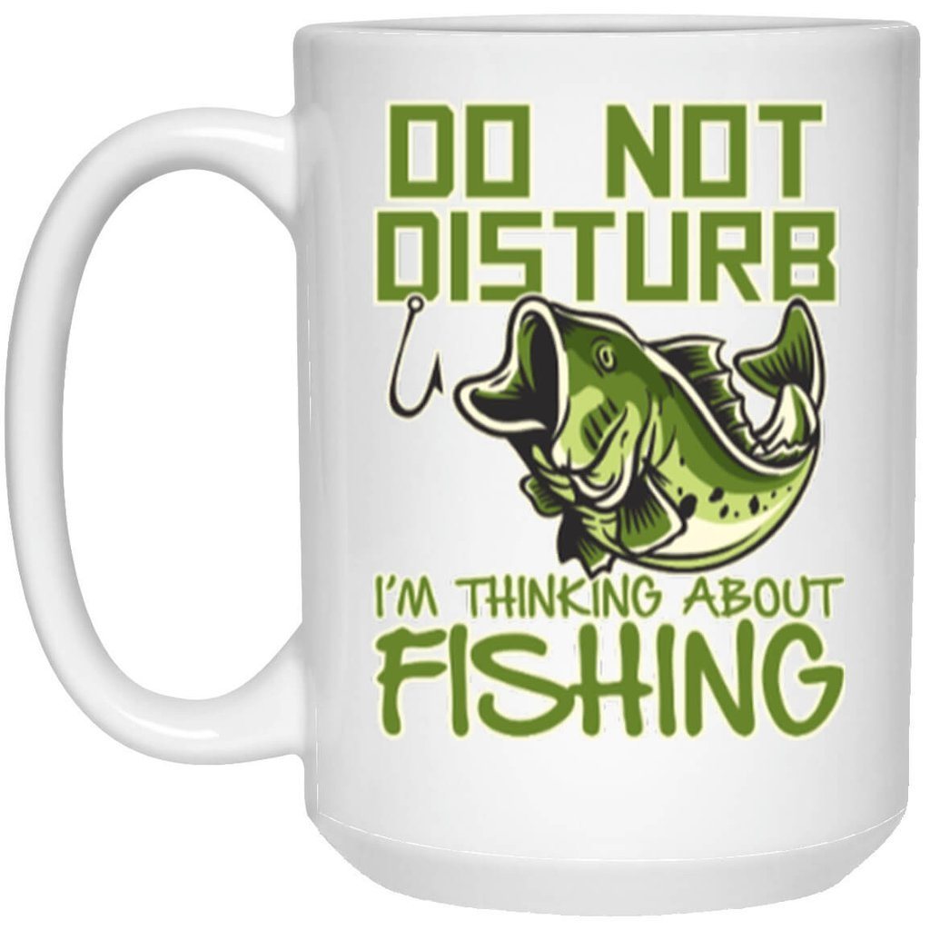 Thinking About Fishing White Mug a