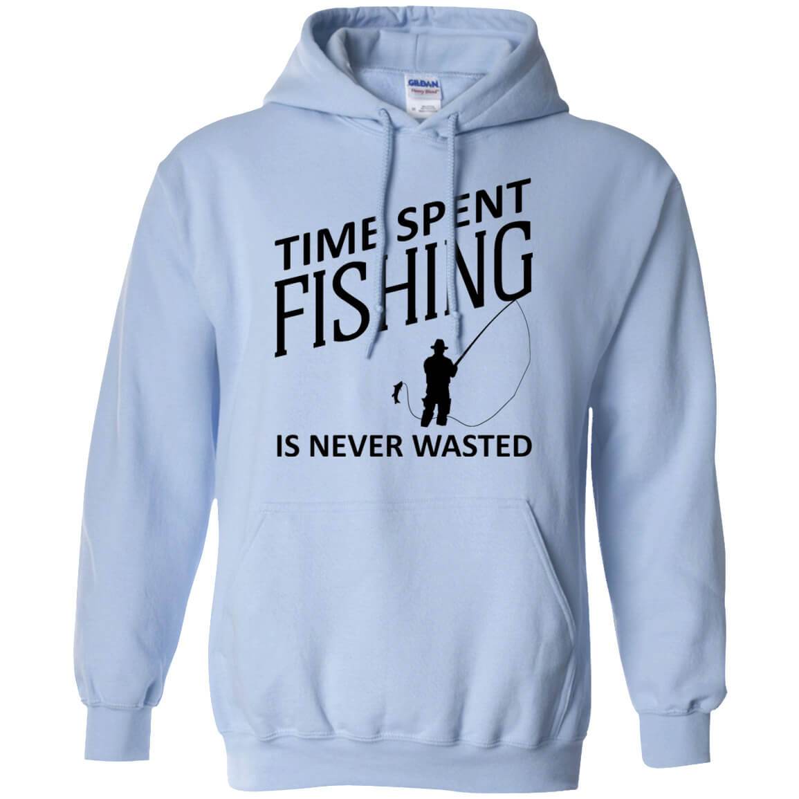Time Spent Fishing Pullover Hoodie b