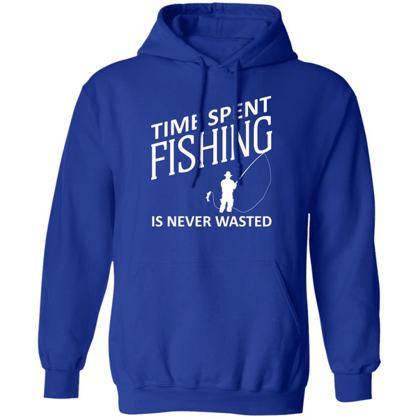 Time spent fishing pullover hoodie royal-w